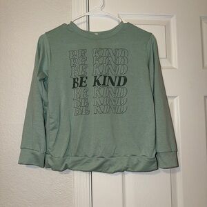 Crown of Hearts Be Kind Long Sleeve Shirt - Green